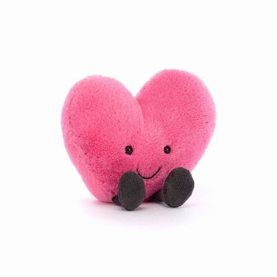 Jellycat Hot Pink Heart UK | 19508IPED